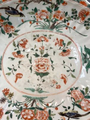 A Chinese famille verte fountain and basin with birds among flowering branches, Kangxi — photo 22