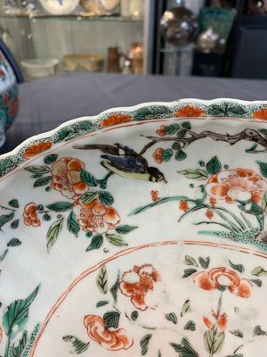A Chinese famille verte fountain and basin with birds among flowering branches, Kangxi — photo 23