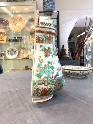 A Chinese famille verte fountain and basin with birds among flowering branches, Kangxi — photo 5