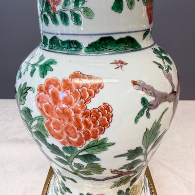 A Chinese famille verte gilt-bronze-mounted 'Yenyen' vase with pheasants — photo 12