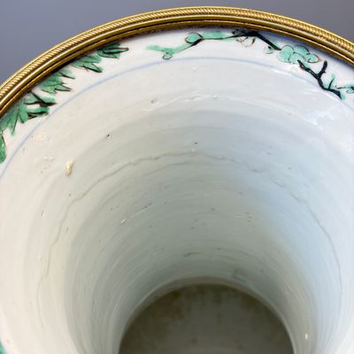 A Chinese famille verte gilt-bronze-mounted 'Yenyen' vase with pheasants — photo 19