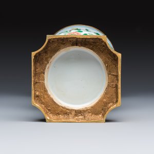 A Chinese famille verte gilt-bronze-mounted 'Yenyen' vase with pheasants — photo 7