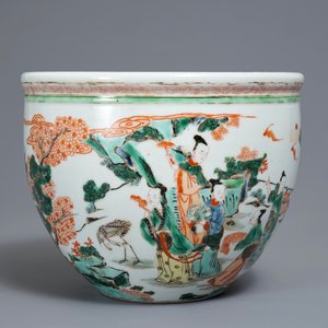 A Chinese famille verte jardinière, 19/20th C. — 照片 3