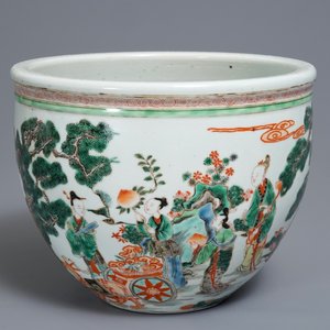 A Chinese famille verte jardinière, 19/20th C. — 照片 7