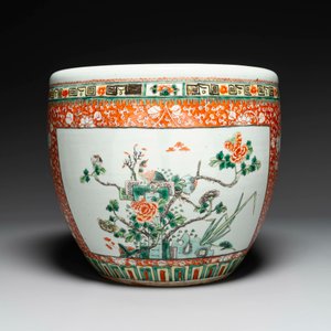A Chinese famille verte jardiniere, 19th C. — photo 3