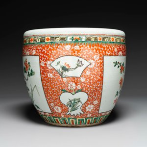 A Chinese famille verte jardiniere, 19th C. — photo 4