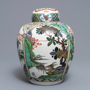 A Chinese famille verte Kangxi-style jar and cover, 19th C. — 照片 4