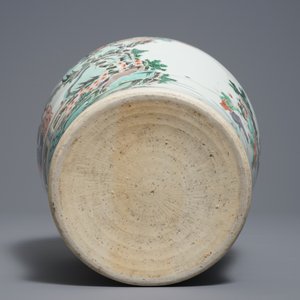 A Chinese famille verte Kangxi-style vase, 19/20th C. — 照片 5