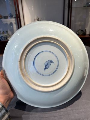 A Chinese famille verte 'leaping carps' dish, artemisia leaf mark, Kangxi — 照片 7