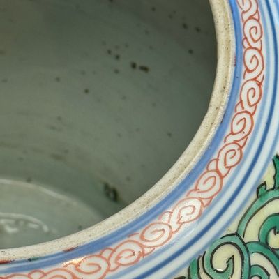 A Chinese famille verte 'Lotus and Shou' vase — photo 16