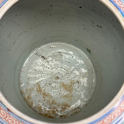 A Chinese famille verte 'Lotus and Shou' vase — photo 17