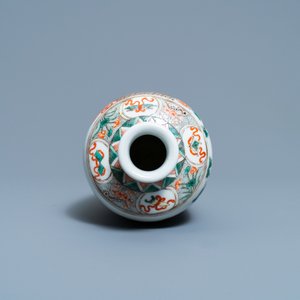 A Chinese famille verte 'meiping' vase, 19th C. — 照片 6