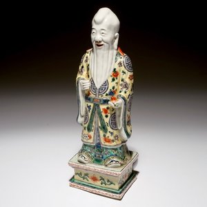 A Chinese famille verte model of Shou Lao, 19th C. — 照片 1