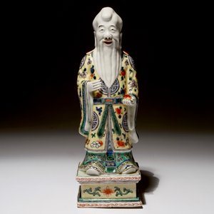 A Chinese famille verte model of Shou Lao, 19th C. — 照片 2