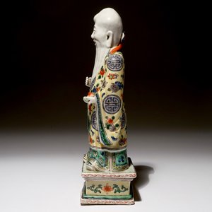 A Chinese famille verte model of Shou Lao, 19th C. — 照片 3