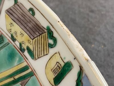 A Chinese famille verte ‘narrative subject’ dish, Kangxi — photo 15