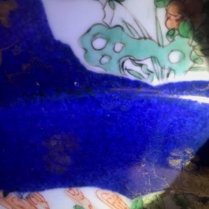 A Chinese famille verte on powder blue-ground charger, Kangxi — 照片 4