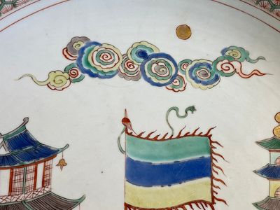 A Chinese famille verte ‘pagoda’ dish, Kangxi — photo 3