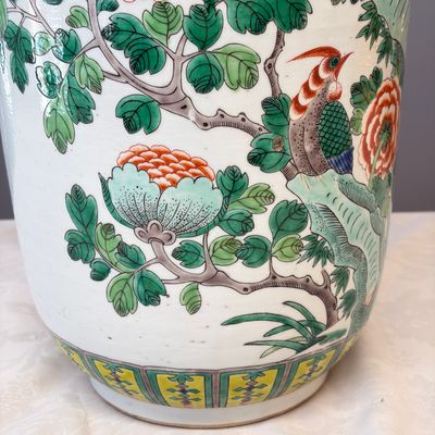 A Chinese famille verte 'Pheasants among Flowering branches' vase — photo 18
