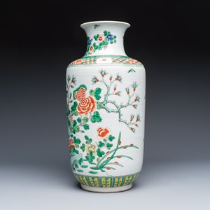 A Chinese famille verte 'Pheasants among Flowering branches' vase — photo 3
