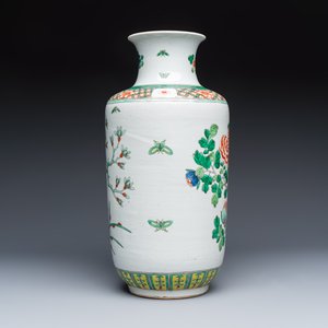 A Chinese famille verte 'Pheasants among Flowering branches' vase — photo 4