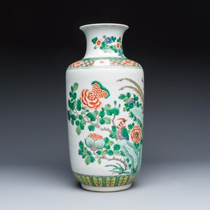 A Chinese famille verte 'Pheasants among Flowering branches' vase — photo 5