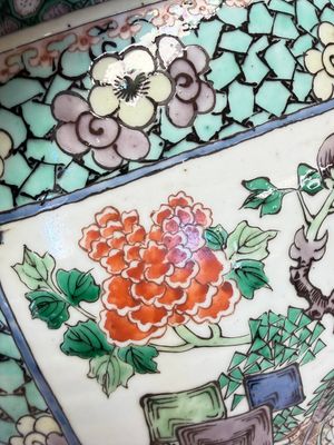 A Chinese famille verte 'Phoenixes and Mountainous Landscape' fish bowl or jardinière, 19th C. — 照片 12