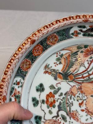 A Chinese famille verte 'phoenixes' dish, Kangxi — photo 4