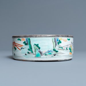 A Chinese famille verte 'playing boys' censer, 18/19th C. — 照片 3