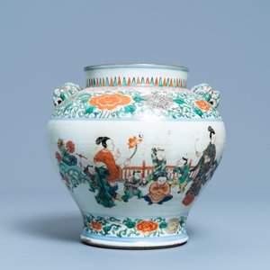 A Chinese famille verte 'playing boys' vase, 19/20th C. — 照片 3