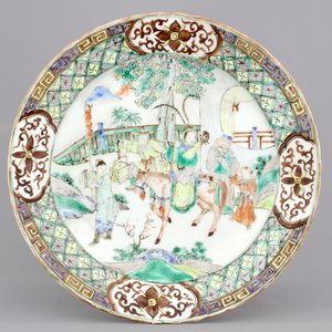 A Chinese famille verte porcelain plate, 19th C. — 照片 1
