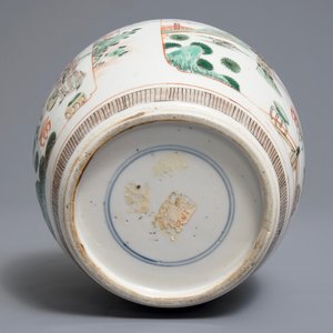A Chinese famille verte 'Romance of the Western chamber' jar, Kangxi — 照片 6