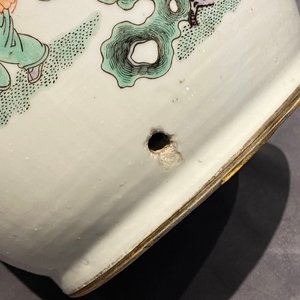 A Chinese famille verte rouleau vase, 19th C. — photo 8