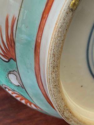 A Chinese famille verte rouleau vase with narrative design, 19th C. — 照片 21