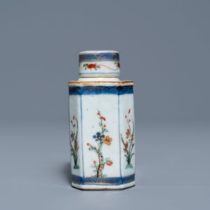 A Chinese famille verte tea caddy and three plates, Kangxi — 照片 11