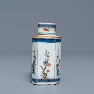 A Chinese famille verte tea caddy and three plates, Kangxi — 照片 9