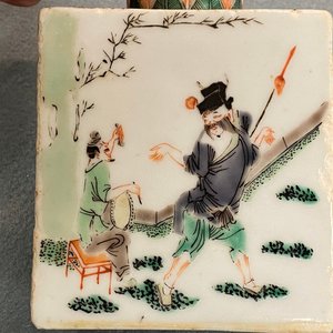 A Chinese famille verte tea caddy, Kangxi — photo 20