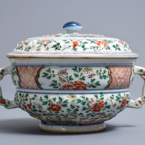 A Chinese famille verte tureen and cover, Kangxi — 照片 4