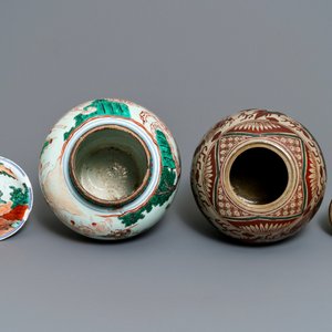 A Chinese famille verte vase and a Swatow jar, Transitional period and 19th C. — photo 5