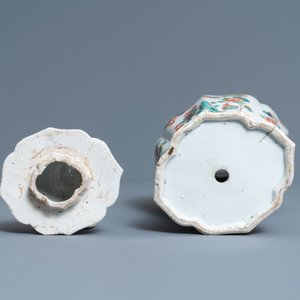 A Chinese famille verte vase and cover, Kangxi — photo 6