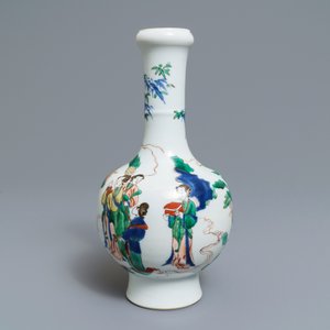 A Chinese famille verte vase, Chenghua mark, Kangxi — photo 4