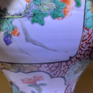 A Chinese famille verte vase with birds near flowery branches, Kangxi — 照片 11