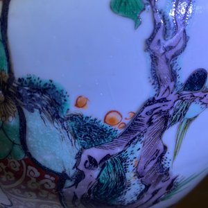 A Chinese famille verte vase with birds near flowery branches, Kangxi — 照片 14