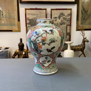 A Chinese famille verte vase with birds near flowery branches, Kangxi — 照片 20
