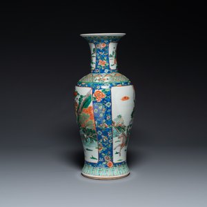 A Chinese famille verte vase with warriors on horseback, 19th C. — foto 4