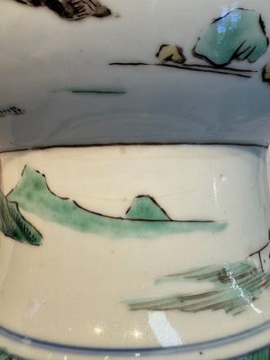 A Chinese famille verte 'Warriors' vase, Kangxi — photo 6