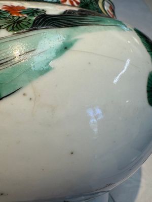 A Chinese famille verte 'Warriors' vase, Kangxi — photo 7