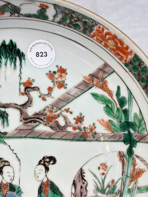 A Chinese famille verte 'Xi Xiang Ji' dish, Kangxi — foto 4