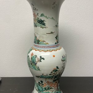A Chinese famille verte 'yenyen' vase with a landscape, Kangxi — 照片 24