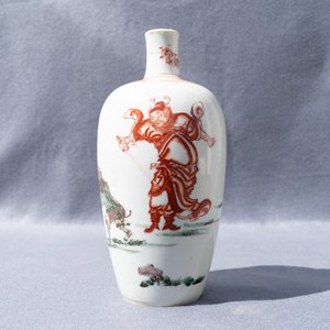 A Chinese famille verte 'Zhong Kui' vase, Kangxi — 照片 20